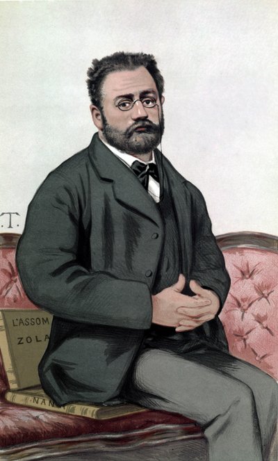 エミール・ゾラ（1840-1902）の肖像-1880年1月24日の「ヴァニティ・フェア」に掲載。 作： Unknown artist
