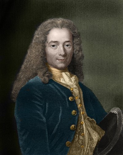 ヴォルテール（Francois-Marie Arouet, dit Voltaire, 1694 - 1778）の肖像。 作： Unknown artist