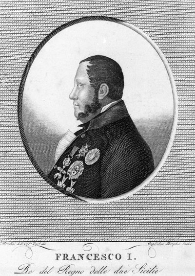 2つのシチリアの王、フランソワ1世（1777-1830）の肖像。 作： Unknown artist
