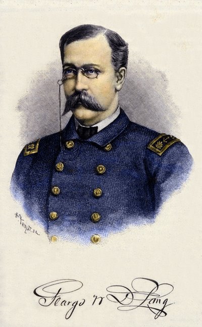 アメリカの探検家、ジョージ・ワシントン・デ・ロング（1844-1881）の肖像。 作： Unknown artist