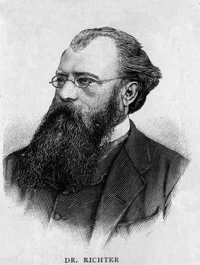 ドイツ人指揮者ハンス・リヒター（1843〜1916）の肖像。 作： Unknown artist