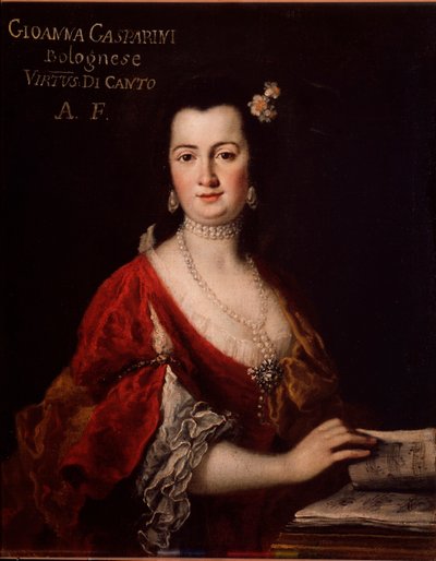 ジョヴァンナ・ガスパリーニの肖像（1717-?18世紀ボローニャ、civico museo bibliografico musicale。 作： Unknown artist