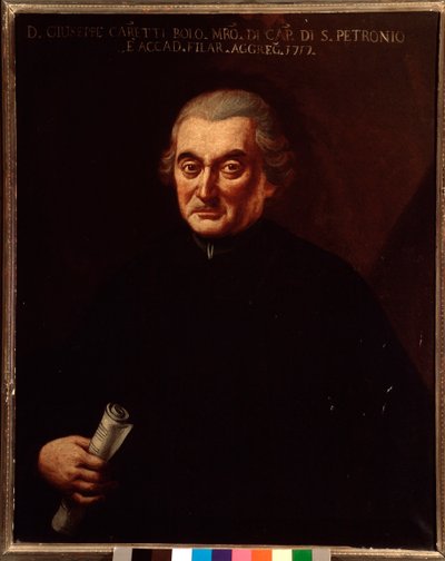 ジュゼッペ・マリア・カレッティ（1690-1774）の肖像 イタリアの作曲家 無名の絵画。18世紀ボローニャ、シヴィコ美術館 作： Unknown artist