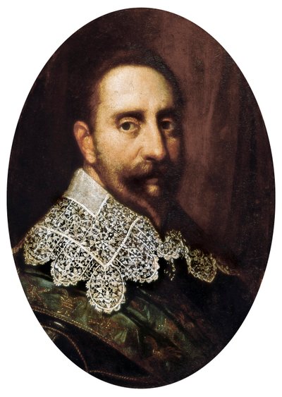 1611年から1632年までスウェーデン王であったグスタフ・アドルフ2世（グスタフ・アドルフ）（1594-1632）の肖像。絵画。パドヴァ、パドヴァ市立博物館。 作： Unknown artist