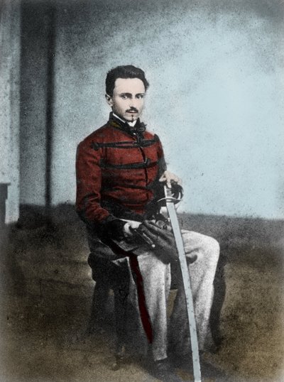 イタリアの作家・愛国者であるイポリット・ニーヴォ（1831-61）の肖像。 作： Unknown artist