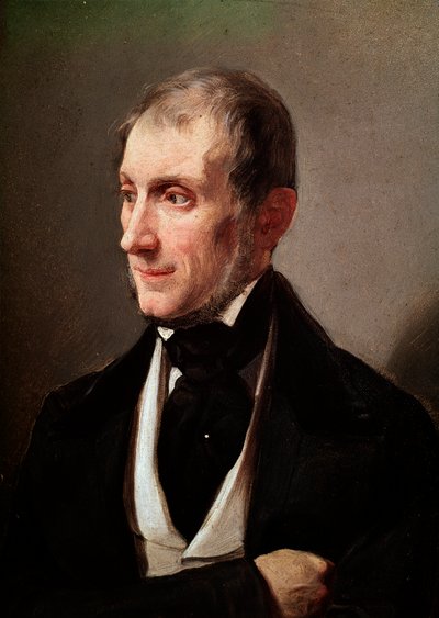 イタリアの小説家・詩人トンマーゾ・グロッシ（1790-1853）の肖像 無名の絵画。19世紀 ミラノ、ミラノ美術館 - イタリアの詩人・小説家トンマーゾ・グロッシの肖像 1790-1853年匿名の絵画 作： Unknown artist
