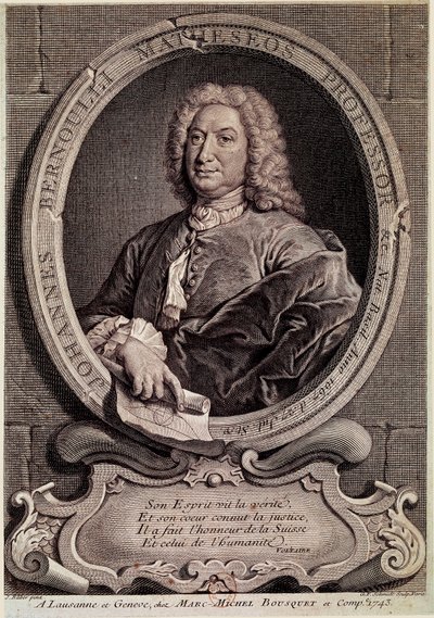 Jean Bernoulli (Johann Bernouilli) (1667-1748) スイスの数学者・物理学者の肖像 18世紀のエングレーヴィング - スイスの数学者・物理学者であるJohann (Jean or John) Bernouilliの肖像。エングレーヴィング 作： Unknown artist