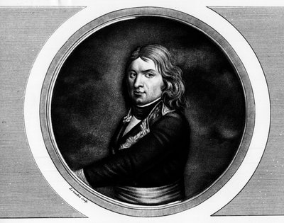 フランスの将軍、ジャン・エティエンヌ・シャンポネ（1762-1800）の肖像。フランス革命の歴史的絵画全集（全3巻）」に掲載された版画。1804. 作： Unknown artist