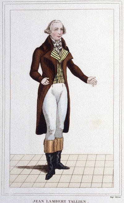 ジャン・ランベール（Jean-Lambert）タリアンの肖像。フランスの政治家（1767年〜1820年） コンベンションの副官 1830年のエングレービング 作： Unknown artist