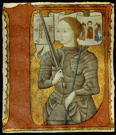 ジョーン・オブ・アーク（1412-1431）の肖像。シャルル・ドルレアン(1394-1465)の「詩集」からのミニチュア。15世紀パリ、国立公文書館 作： Unknown artist
