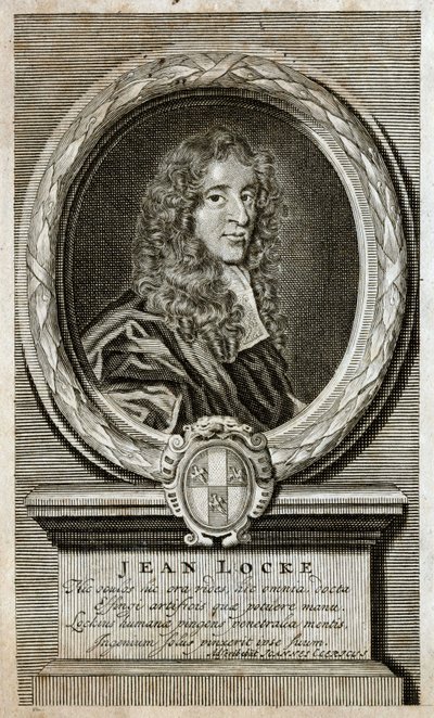 イギリスの哲学者、ジョン・ロック（1632～1704）の肖像。 作： Unknown artist
