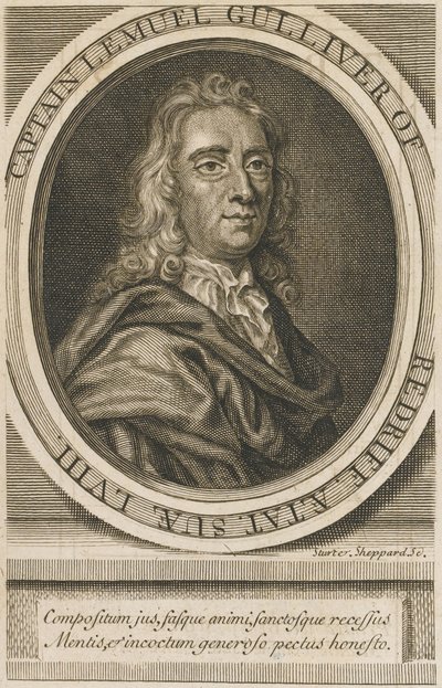 ジョナサン・スウィフト（1667-1745）の肖像 グラヴュール 1726年 コレクション・プライヴェート 作： Unknown artist
