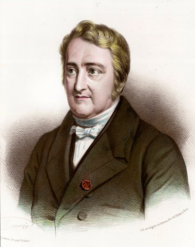 Joseph Pelletier（1788 - 1842）フランスの化学者の肖像。19世紀のエングレーヴィング。個人蔵。 作： Unknown artist