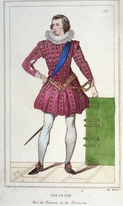 フランス王ルイ13世（1601年～1643年）の肖像 1830年の彫刻作品 作： Unknown artist