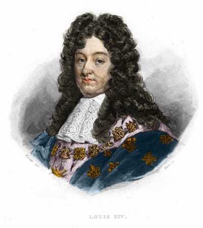 フランス王ルイ14世（1638年～1715年）の肖像。 作： Unknown artist