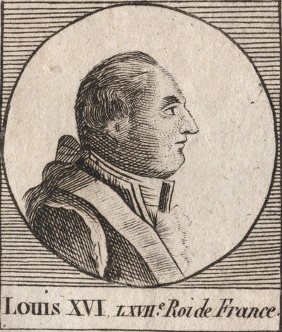 1774年から1791年までフランス王、1791年から1792年までフランス王だったルイ16世（1754-1793）の肖像 - ルイ16世 1774年から1791年までフランスとナバラの王、1791年から1792年までフランス王だった - 「Instruction sur l
