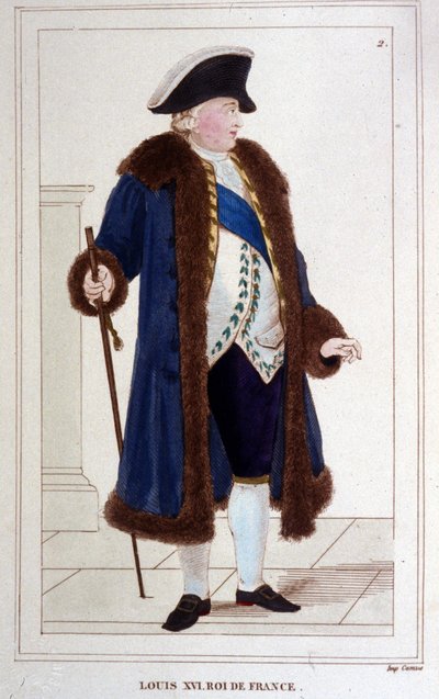 ルイ16世（1754-1793）の肖像 1830年のエングレーヴィング 作： Unknown artist