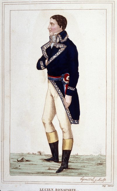 ルシアン・ボナパルト(1775-1840)の肖像 1830年のエングレーヴィング 作： Unknown artist