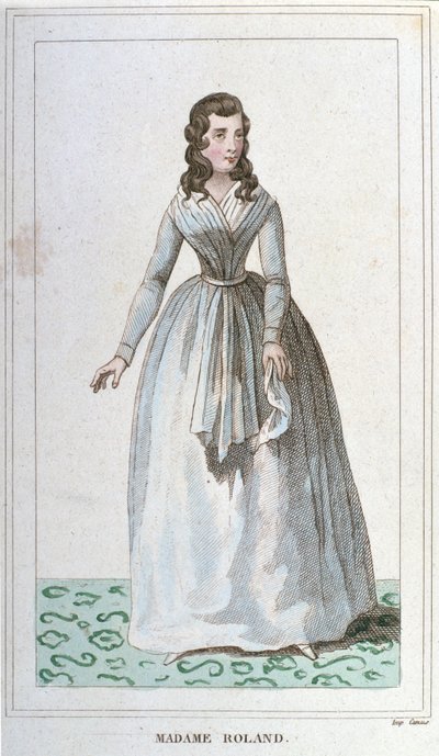 マダム・ローランの肖像 フランスの政治家（1754年～1793年）。 作： Unknown artist