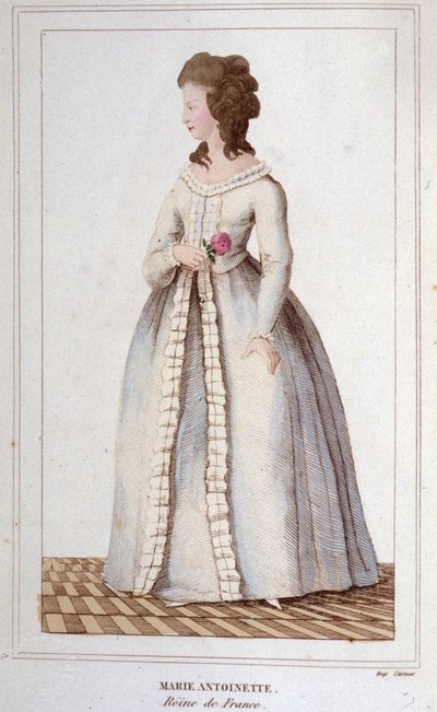 マリー・アントワネット（1755～1793年）の肖像 1830年に彫られたもの 作： Unknown artist