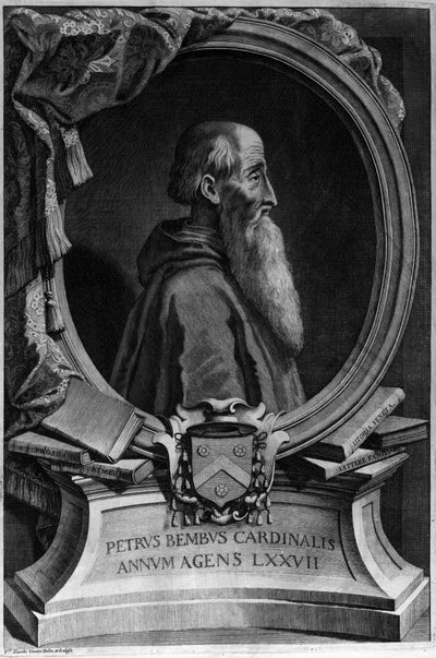イタリアの枢機卿で人文主義者であったピエトロ・ベンボ（1470 - 1547）の肖像。 作： Unknown artist