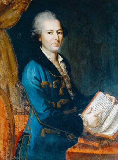 イタリアの作家、哲学者、経済学者であるピエトロ・ヴェッリ（1728-1797）の肖像 18世紀の無名の画家による絵画 作： Unknown artist