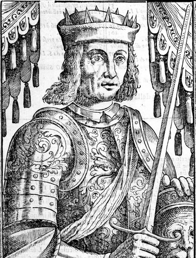 シチリア島の王政を築いたロジャー2世（Roger II of Hauteville (Ruggero Altavilla), 1097-1154）の肖像。16世紀のザイログラフィー。 作： Unknown artist
