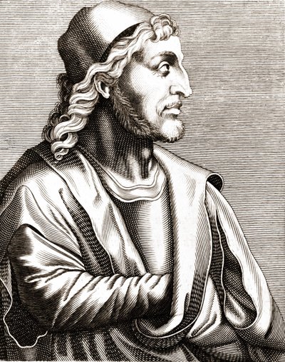 シモーネ・マルティーニ（1283～1344年）の肖像。 作： Unknown artist