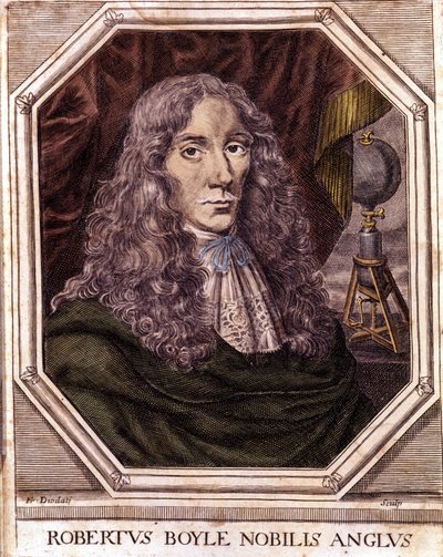 ロバート・ボイル卿（1627-1691）の肖像。 作： Unknown artist