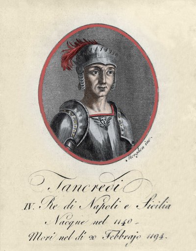 シチリアとナポリの王Tancrede de Lecce（Tancredi）の肖像（1140-1194年）。 作： Unknown artist