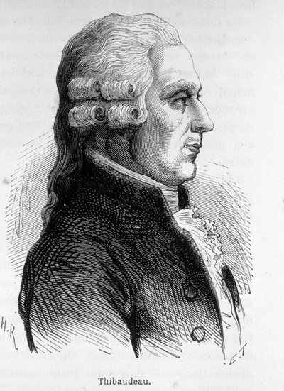 フランスの政治家ティボードー（1765-1854）の肖像。 作： Unknown artist