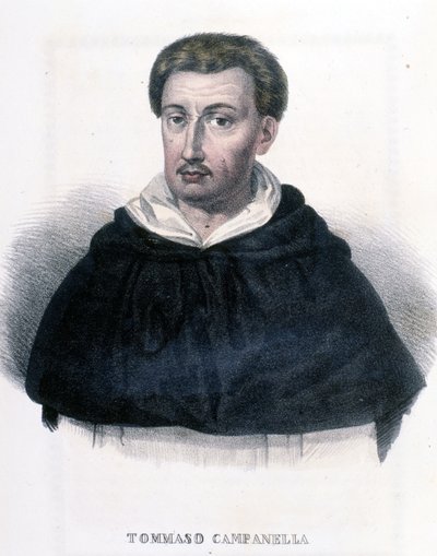 イタリアの哲学者Tommaso Campanella（1568-1639）の肖像。 作： Unknown artist