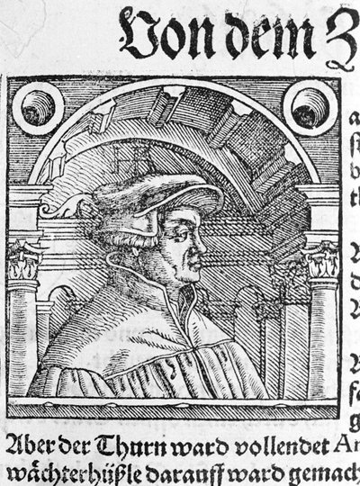 スイスの宗教改革者、ウルリッヒ・ツヴィングリ（1484-1531）の肖像。 作： Unknown artist