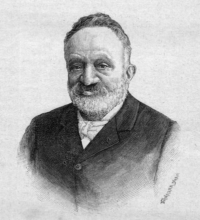 Wilfrid de Fonvielle 1824-1914 フランスのジャーナリスト、飛行士の肖像 - 1893年のエングレービング 作： Unknown artist