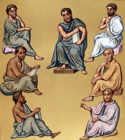 ギリシャのさまざまな医師（哲学者）の肖像。 作： Unknown artist