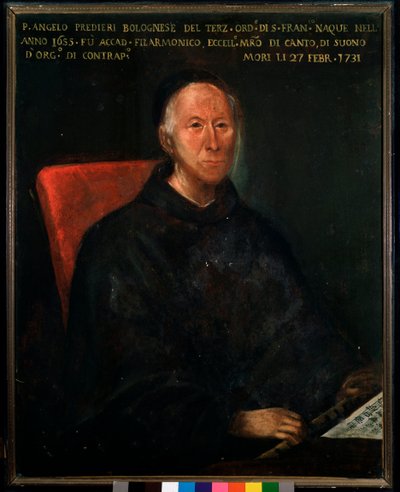 父アンジェロ・トンマソ・プレディエリ（1655-1731）の肖像 イタリアの作曲家・教師 匿名の絵画18世紀 ボローニャ、シヴィコ・ミュゼオ・ミュジカーレ 作： Unknown artist