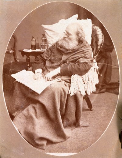 リソルジメントの英雄であるイタリアの愛国者ジュゼッペ・ガリバルディ（1807-1882）の肖像（1882年、カプレーラにて）。撮影 個人蔵 作： Unknown artist