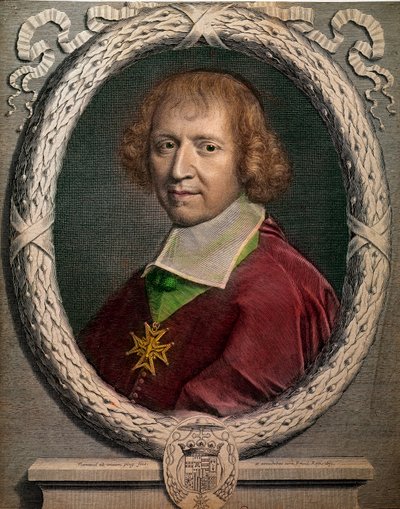 ジュミエージュのアッベ、フランソワ・ド・ハーレイ（1625-1695）の肖像」 17世紀のエングレーヴィング パリ、カルナヴァレ美術館 作： Unknown artist