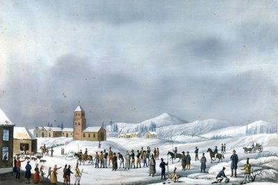 ネルヴァからノヴゴロドに移送されたロシア軍の捕虜（1814年3月） ローマ、ナポレオニコ美術館 作： Unknown artist