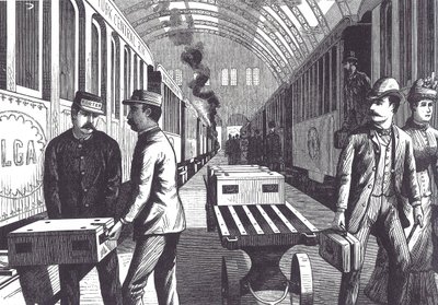 鉄道員、19世紀後半（木版画 作： Unknown artist