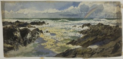 嵐の海にかかる虹 作： Unknown artist