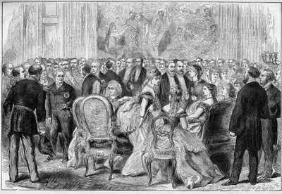 1873年1月、エリゼ宮でのアドルフ・ティエール大統領のレセプション。 作： Unknown artist