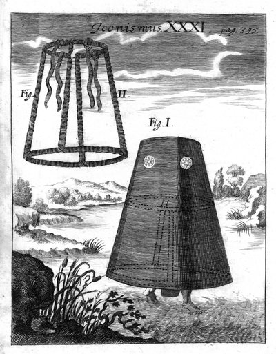 1664年にイエズス会のガスパール・ショット（またはカスパール・ショッティ）が想像したスキャンファンダー。 作： Unknown artist