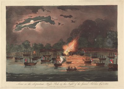 Cena no Serpentine, Hyde Park na noite do Grande Jubileu, 1º de agosto de 1814 作： Unknown artist