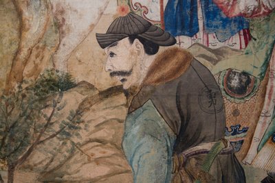 中国の日常風景、中国風壁紙の細部、中国風キャビネット、狩猟住居、フィリッポ・フヴァラ（1678-1736）作、イタリア・ピエモンテ州ストゥピニージ市 作： Unknown artist