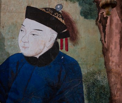 中国の日常風景、中国風壁紙の細部、中国風キャビネット、狩猟住居、フィリッポ・フヴァラ（1678-1736）作、イタリア・ピエモンテ州ストゥピニージ市 作： Unknown artist