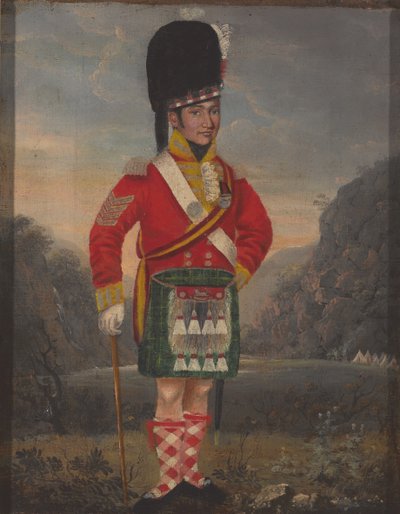 軍曹、第92ハイランダーズ、1816年頃 作： Unknown artist