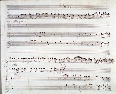 ジュゼッペ・アルドロバンディーニ作曲「ダリウスの戴冠式」（1703年）の楽譜のページです。 作： Unknown artist