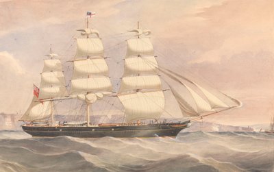 シルバー・イーグル」（1861年）クリッパー船、1861-64年頃（水彩画） 作： Unknown artist