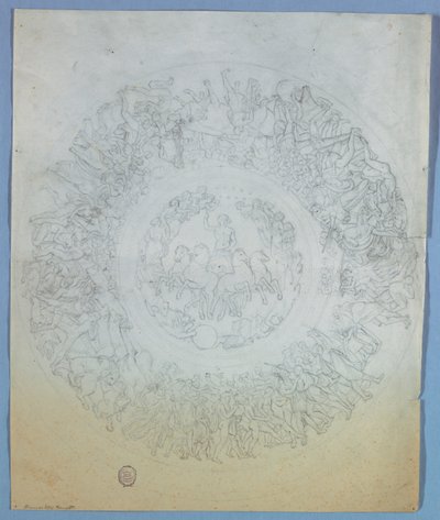 装飾された天井のスケッチ 作： Unknown artist